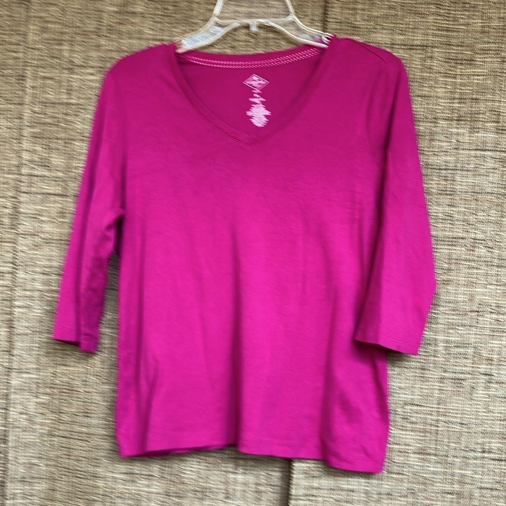 St. John’s bay essential cotton tee color berry pink